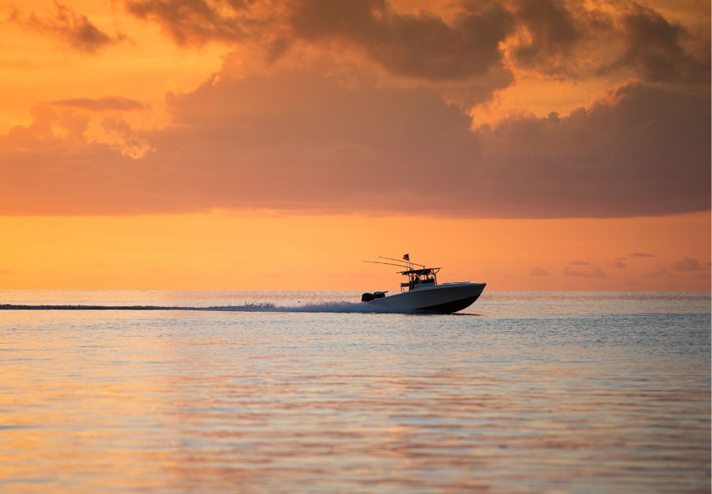 this is a picture of a boat on the water in florida that is the exact type of boat that self-storage developers build storage facilities for