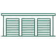 Three drive up storage units