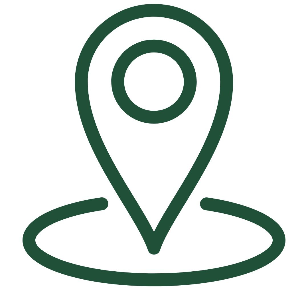 Map pin on a circle